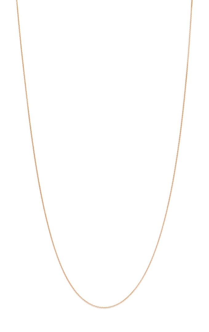 Mori Gold 14krt roségoud collier, type Anker 0,8mm breed en 45cm lang.