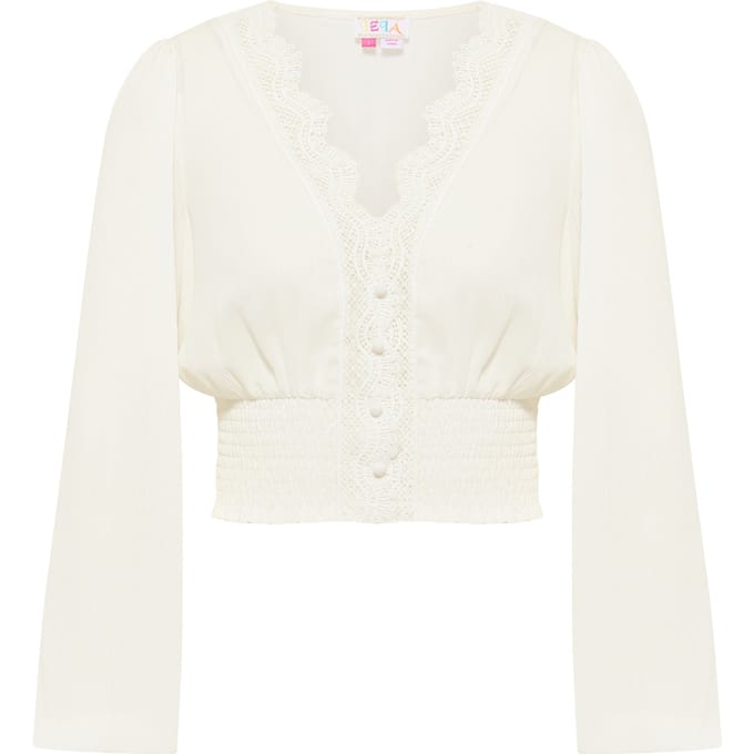 IZIA Cropped blouse met lange mouwen