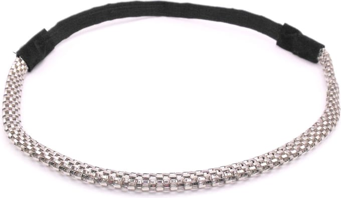 Festival/Ibiza bandje platte schakels zilver