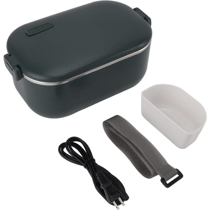 Boîte à déjeuner électrique Sans eau Rapide Efficace Chauffage uniforme à 360 degrés Lavable Étanche Portable L