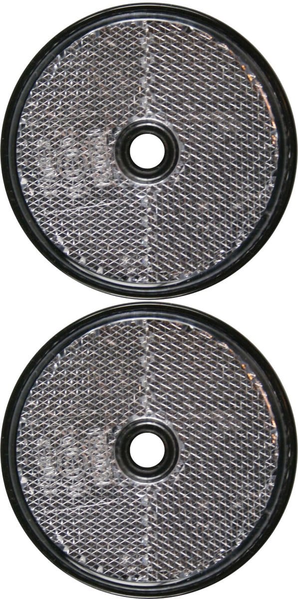 Benson Reflector - 2x - wit - schroefbevestiging - 60mm - rond