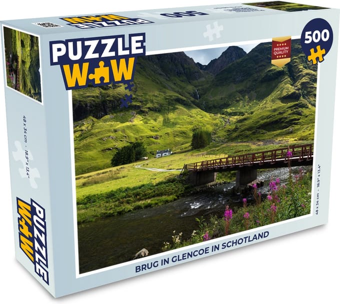 Puzzel Brug in Glencoe in Schotland - Legpuzzel - Puzzel 500 stukjes
