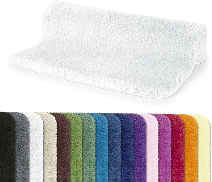 Badmat 70 x 120 cm - Wit - Antislip - Microvezel - Geschikt voor Vloerverwarming