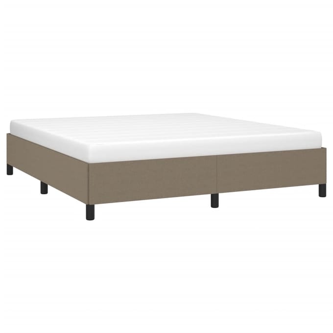vidaXL - Bedframe - zonder - matras - stof - taupe - 160x200 - cm
