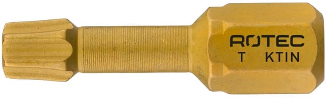 Rotec PRO Torsionbit T 10, L=25, C6.3, conisch, TIN (vpe 10)