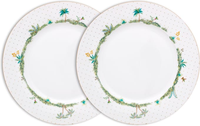 Pip Studio Jolie Dots Dinerborden - Servies - Set van 2 borden - Goud - 26.5cm