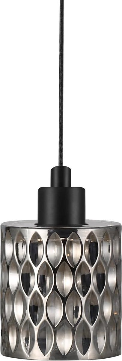 Nordlux Hanglamp Hollywood Zwart Gerookt Glas ⌀11cm E27