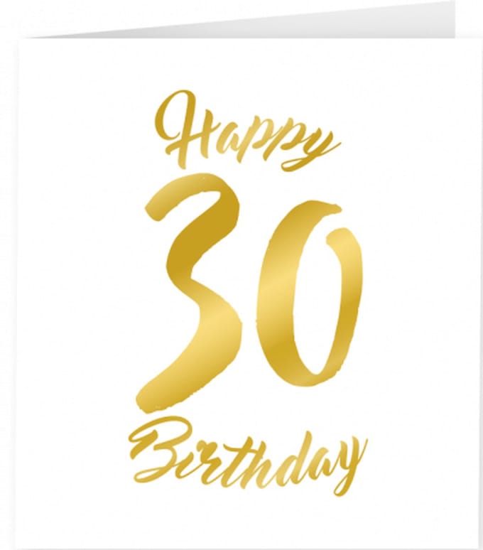 Gold White Cards 30 jaar