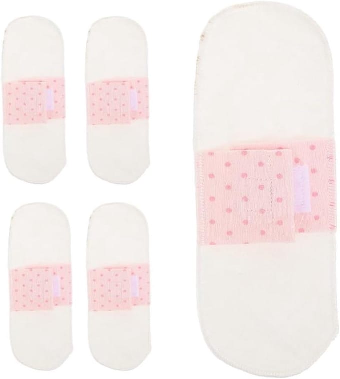 Herbruikbare Maandverbanden - Wasbare Pads - Intieme Hygiëne - Extra Absorberend - 5 Stuks - Wit