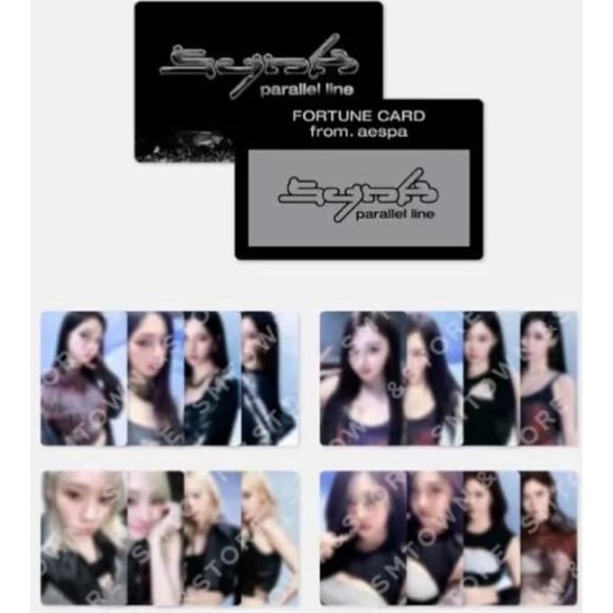aespa - [SYNK] : [PARALLEL LINE] 2024 2e concert CARTE À GRATTER OFFICIELLE MD FORTUNE RANDOM black