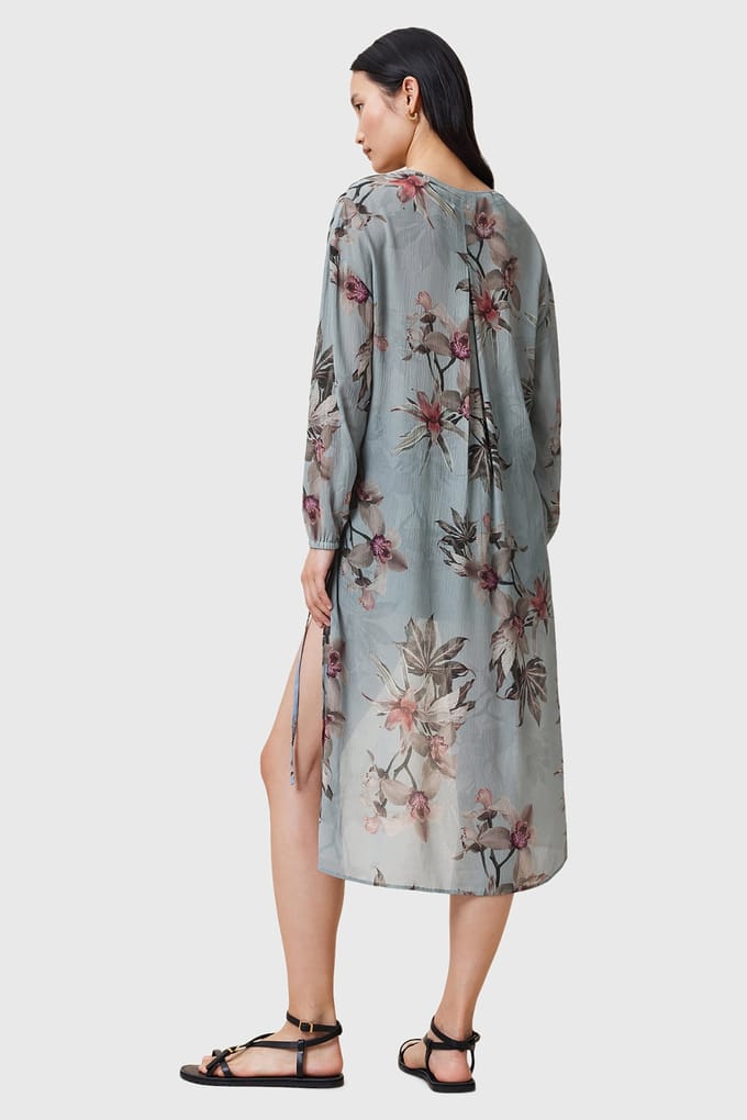 AllSaints Avala Top Adena Dusty Blue Größe: 2 | Blusen Outlet | Damen | Blau