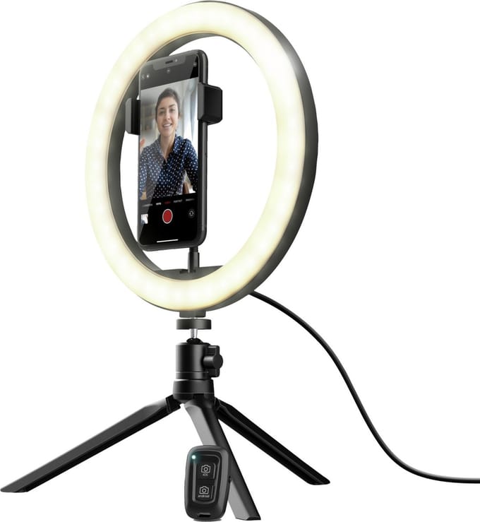Trust Maku - Vlogkit - Ringlamp - Tripod met Telefoonhouder