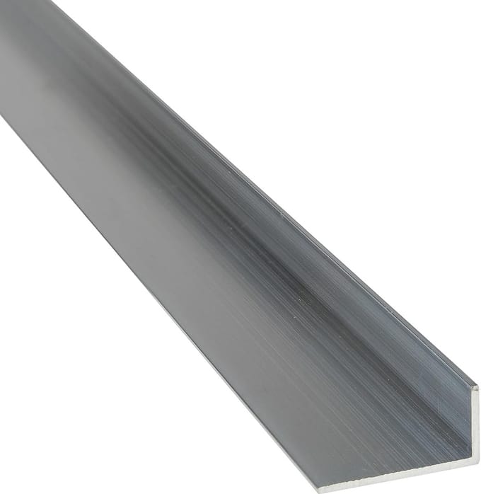 Aluminium Hoekprofiel 60x40x4 mm Blank Ruw Staaf Lengte 1 Meter