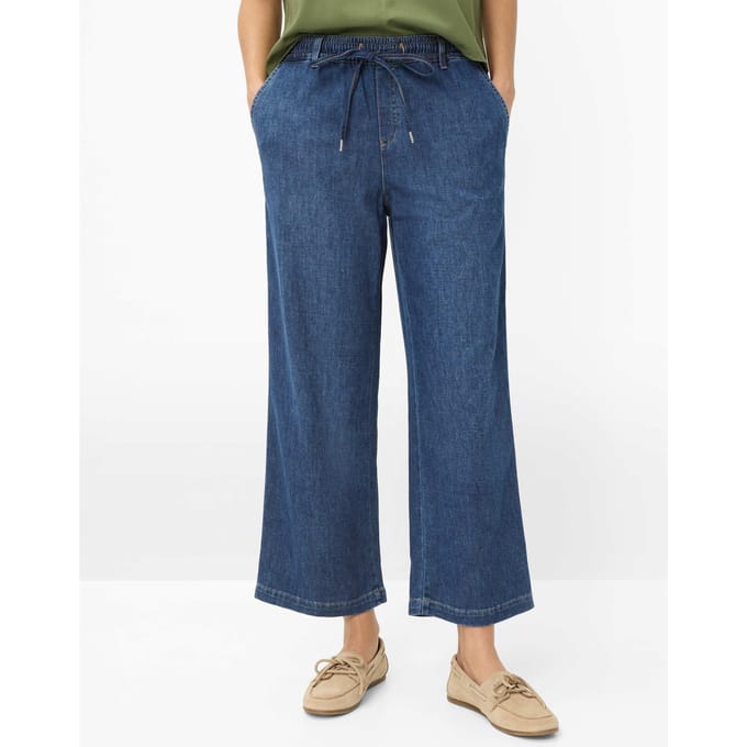 Brax Dames Culotte  Style MAINE S USED STONE BLUE, denim blauw regular, maat 36