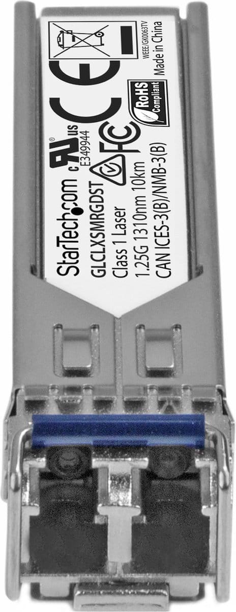 StarTech.com Gigabit Fiber 1000Base-LX SFP Transceiver Module - Cisco GLC-LX-SM-RGD Compatible - SM LC - 10 km (6.2 mi) - SFP (mini-GBIC) transceiver modul - Gigabit Ethernet