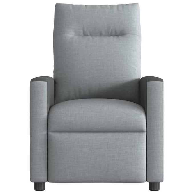 vidaXL - Fauteuil - verstelbaar - stof - lichtgrijs