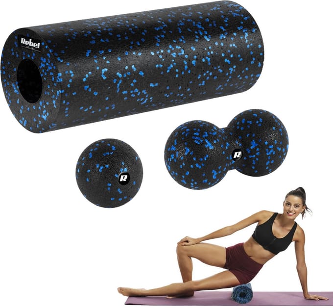 Rebel Active Serie - Massage Accessoire Set - Roller - Duoball - EPP Materiaal