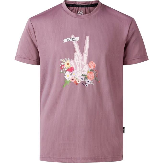 Dare 2B Kinderen/Kinderen Grappig Handafdruk T-shirt (Mauve schaduw)