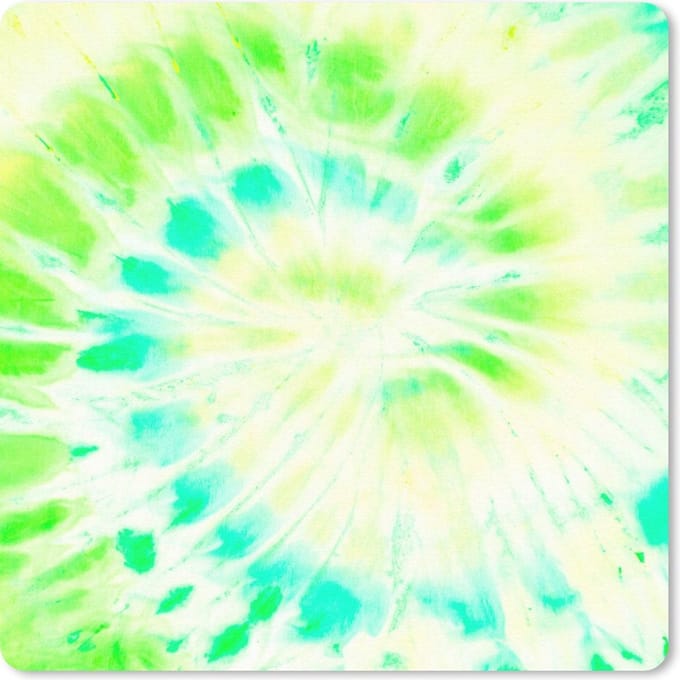 Muismat 20x20 cm - Mousepad Zomer - Tie dye - Wit - Muismatten