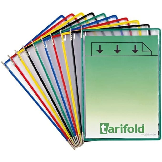 Zichtpaneel Tarifold A4 verticaal assorti 10 stuks