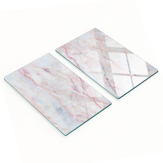 Multifunctionele decoratieve glazen borden met marmerprint 2x30x52 cm