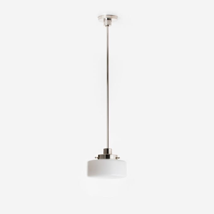 Hanglamp Low Cilinder Ø 20 20's Nikkel - Art Deco Trade