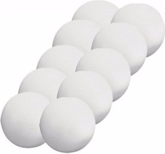 Piepschuim bol/bal - 10x - wit - D5 cm - styropor - hobby figuren - DIY - knutselen - basis materiaal