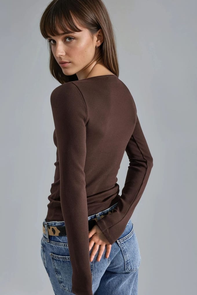 Kanten Extra V-Hals Blouse