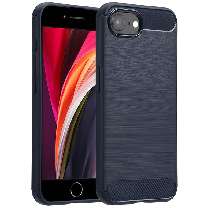 imoshion Hoesje - Geschikt voor Apple iPhone 17e / 16e - Brushed Backcover - Donkerblauw
