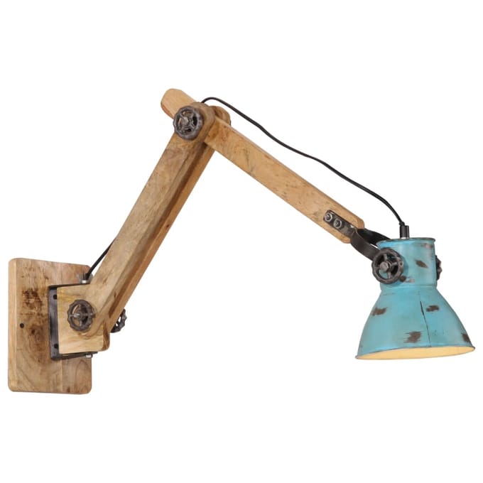 vidaXL Wandlamp 25 W E27 96x15x20 cm verweerd blauw