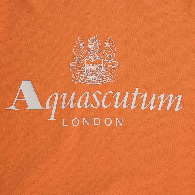 Aquascutum Heren Grote Logo Actieve Sweatshirt (Oranje)