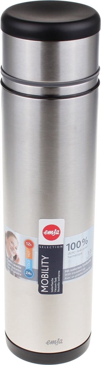 MOBILITY isoleerfles 1.0 L zwart/antraciet