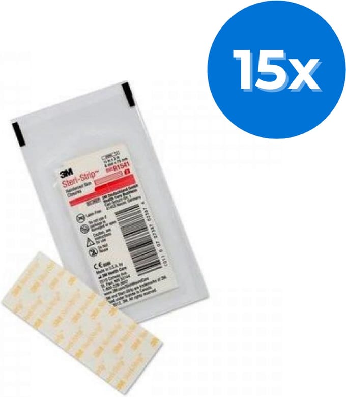 Steristrip 6 x 75mm (Rood) - 15 stuks 15 stuks 3M