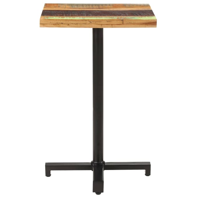 vidaXL - Bistrotafel - vierkant - 50x50x75 - cm - massief - gerecycled - hout