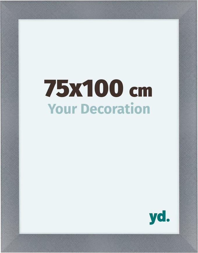 Your Decoration - Fotolijst 75x100 cm - MDF - Aluminium Geborsteld - Como