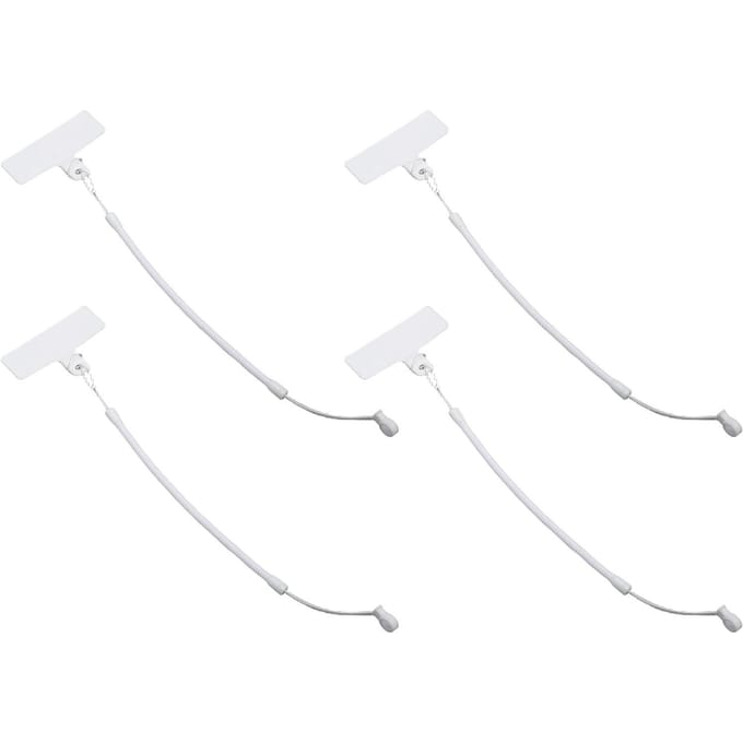 4 pièces Lanière de stylo rétractable avec anneau Anti-perte Élastique Lanière pour stylo pour tableaux d'écriture Porte-documents Fixation Porte-stylo blanc