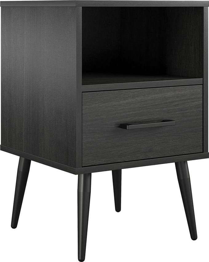 Wilson-Endtable - 1-Lade - Zwart Eiken
