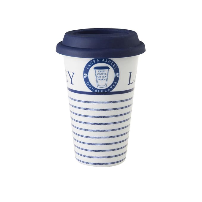 Laura Ashley Blueprint Coffee 2 Go Beker Candy stripe