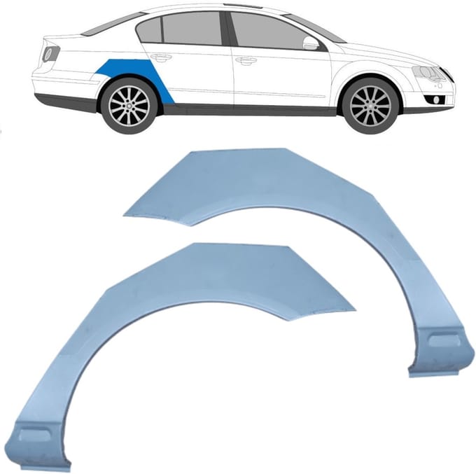 Reparatiepaneel achterspatbord voor Volkswagen Passat B6 2005-2010