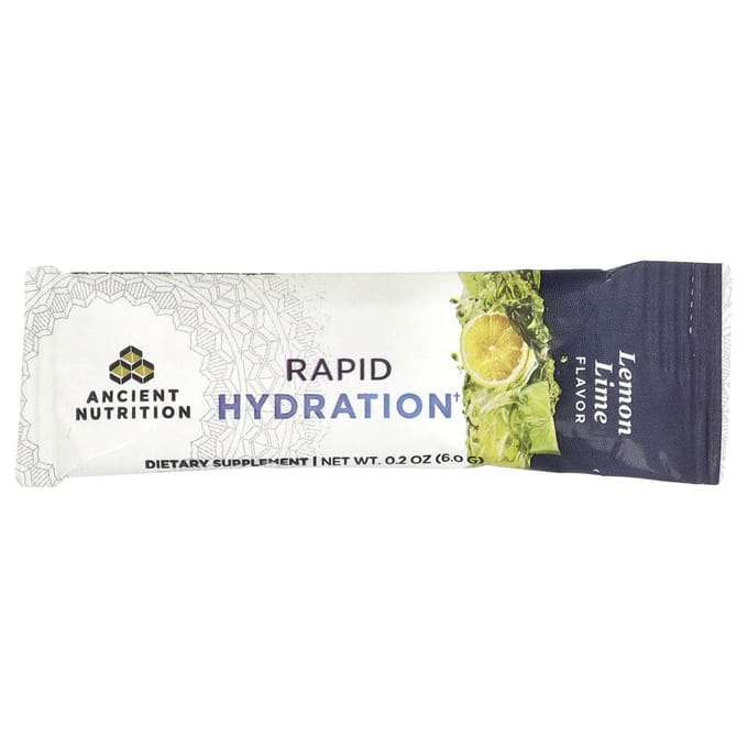 Snelle Hydratatie, Citroen Limoen, Draagbare Stick Pack van 15, 6G (0.2oz) Elk