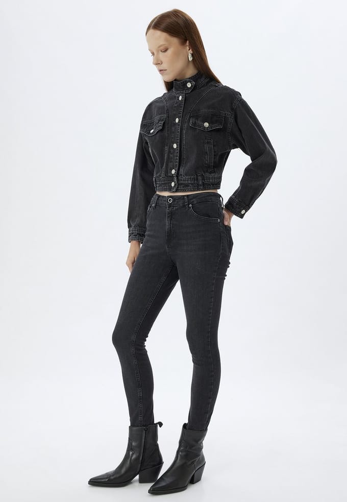 Hoge taille Skinny Jeansbroek