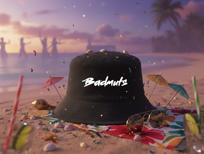 Badmuts Bucket Hat | Black | Maat M