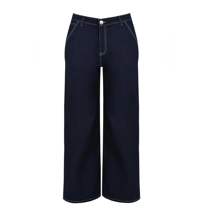 Damesjeans Mat Fashion Wide Leg High-rise