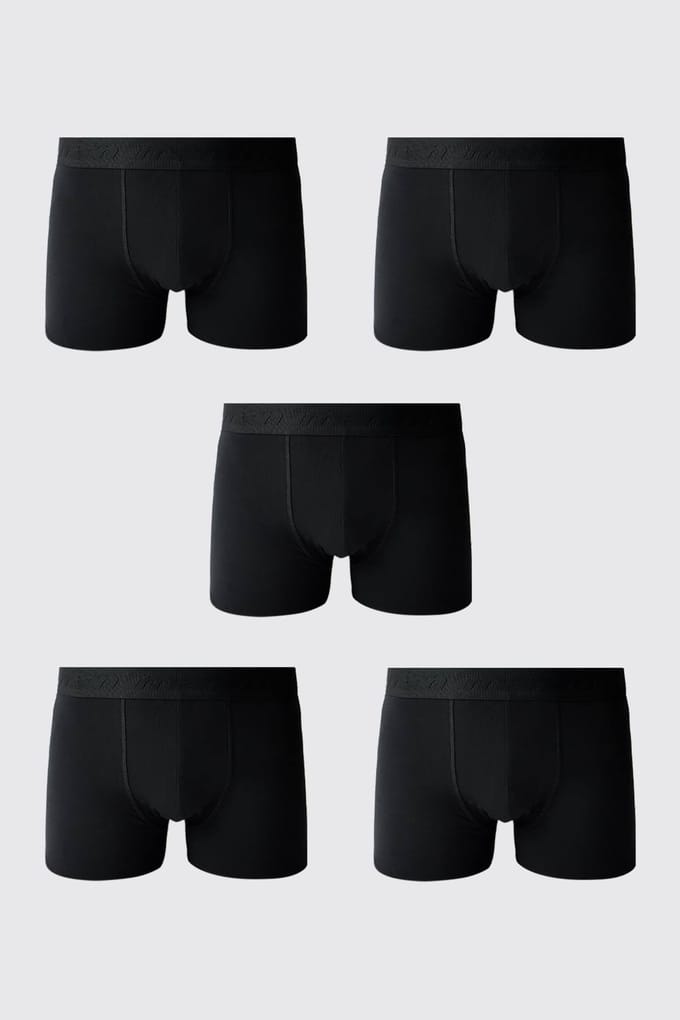 5-pack Zwarte Heren Sport Boxershorts | Black | Size Small