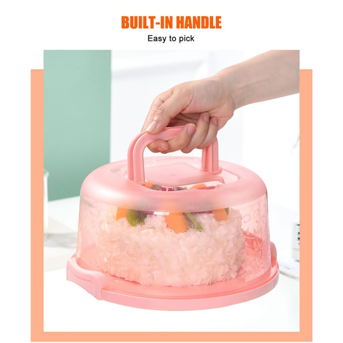 Taartdrager Deksel Taartstandaard met Deksel Dessert Serveerschaal met Handvat Cupcakehouder Taarten wit