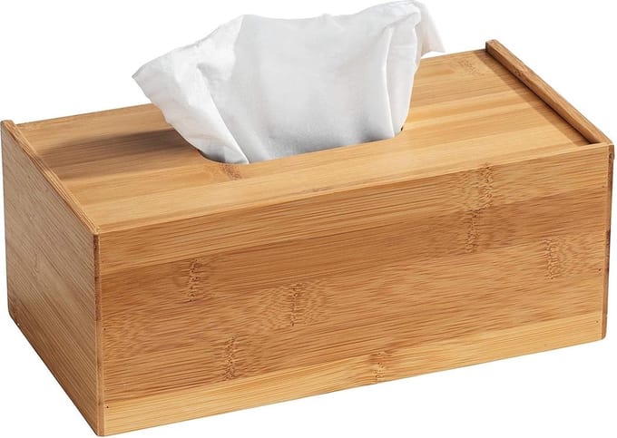 Wenko Tissuehouder 25 X 13 Cm Bamboe Bruin
