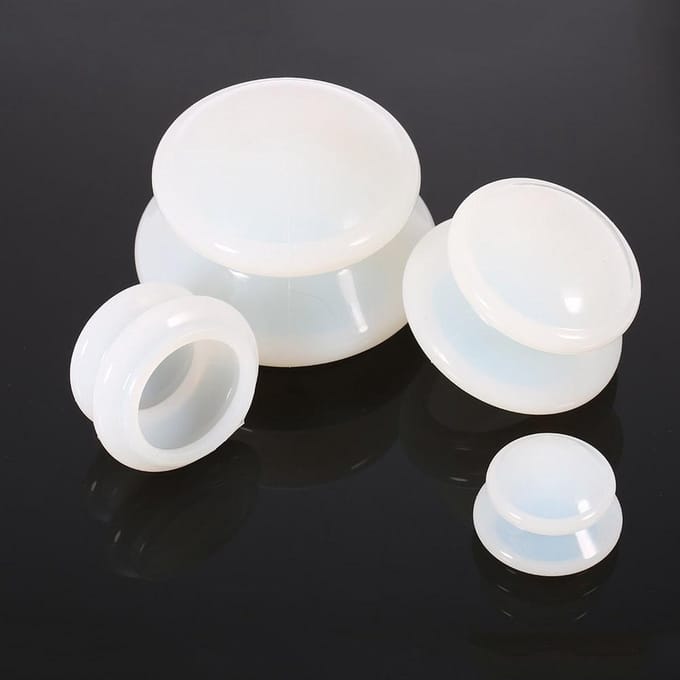 Kelerino Massage-accessoire Cups - Massagehulpmiddel - Siliconen - Wit