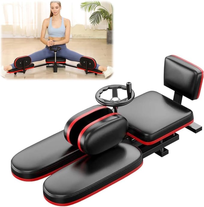 Beenspreider Trainer - Flexibiliteit Verbeteraar - Spier Stretching - Verstelbare Hoek - 180 Graden - Zwart Rood