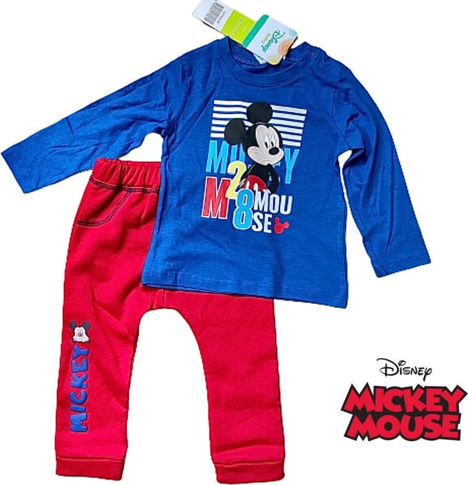 Disney Mickey Mouse - 2-delige set - rood - maat 80 (18 maanden)