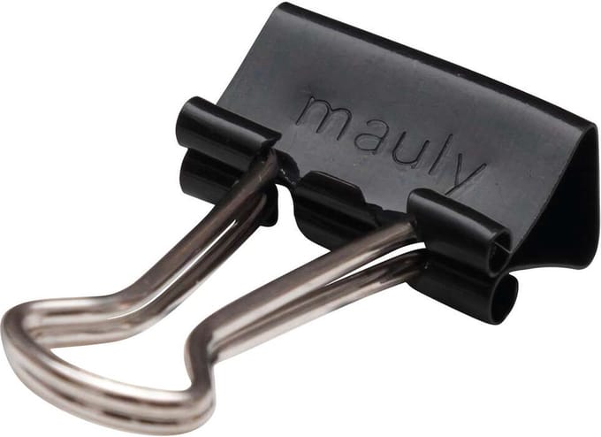 MAUL Foldback klemmen mauly® metaal metaal 12 stuks 15 mm zwart